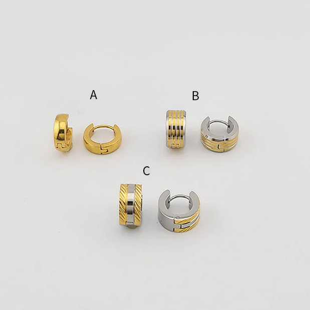 (4-2171) Stainless Steel -Huggies Hoops.