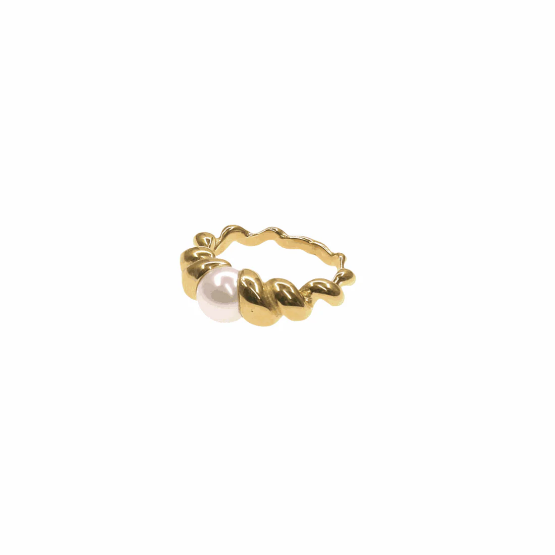 5517341 TWIST RIVER PEARL GOLD & SILVER RING