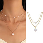 16Pcs Gold Necklaces Set for Women 14k Gold Plated Dainty Trendy Pendant Chain Choker Pack Multilayer Necklace Set for Women Adjustable Jewelr