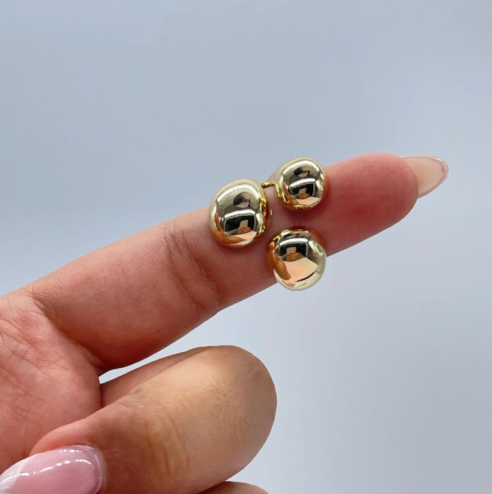 Anillo de cúpula ajustable de triple vuelta relleno de oro de 18 k