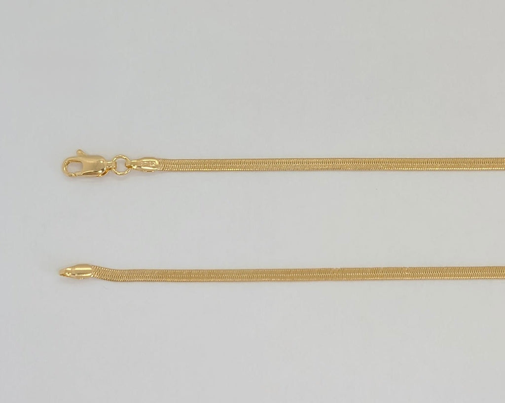 (1-1614-1) Cadena de eslabones de espiga laminada en oro de 3 mm - BGF