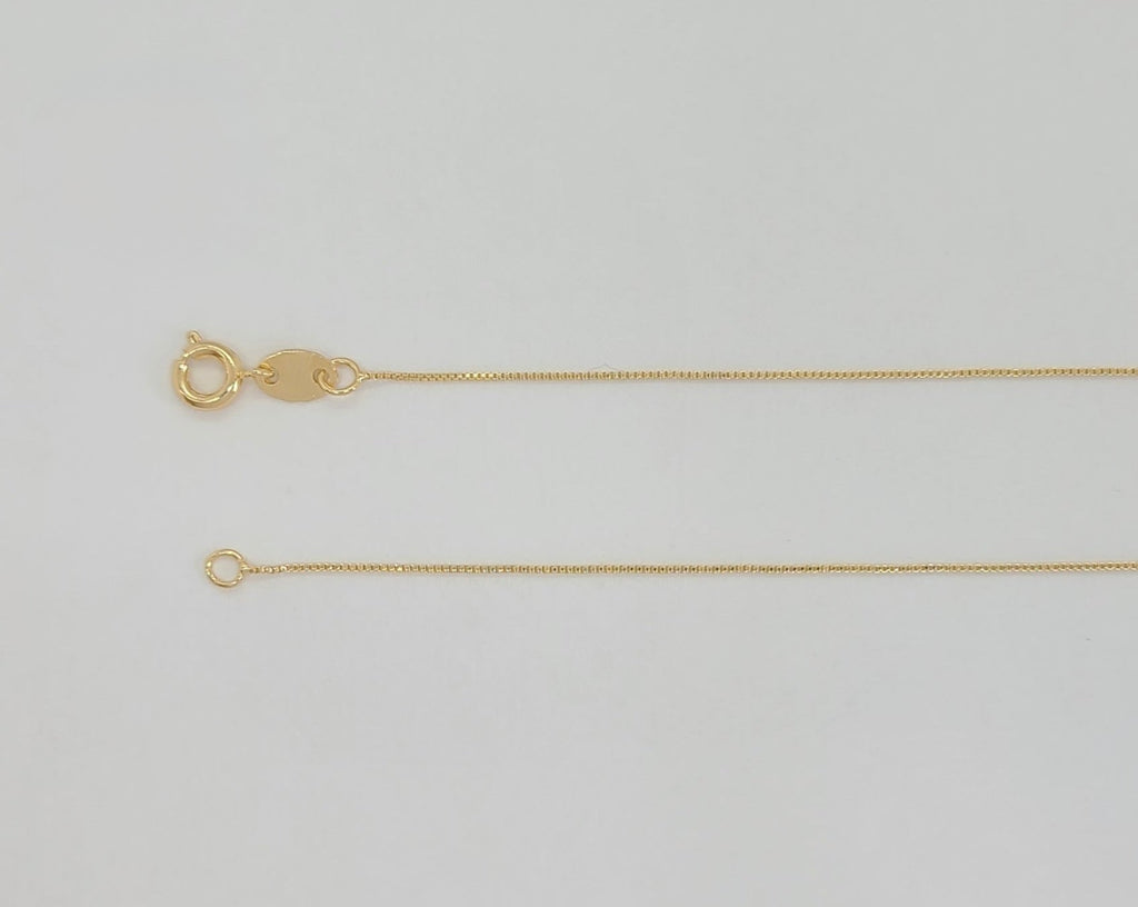 (1-1501-B) Cadena de eslabones de caja de 0,6 mm laminada en oro - BGF