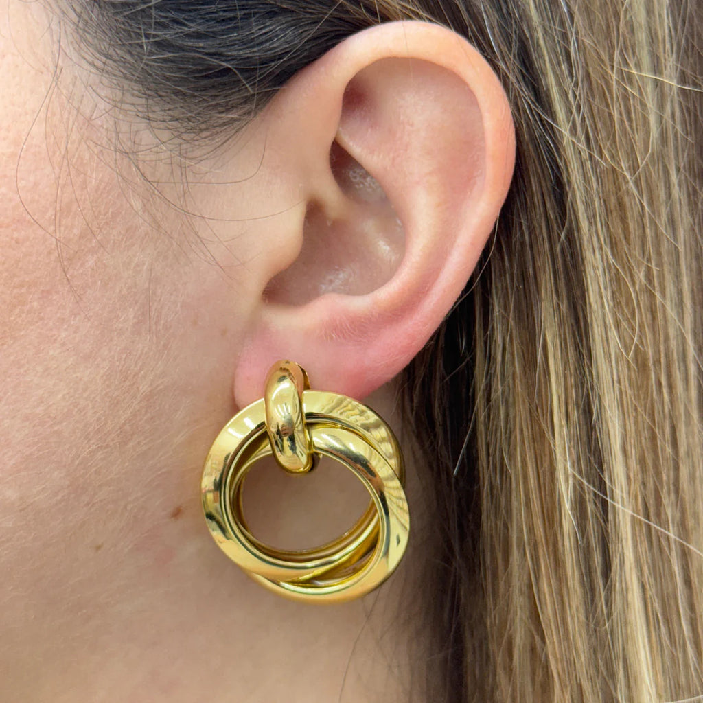 18442 TWO RINGS EARRING