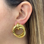 18442 TWO RINGS EARRING