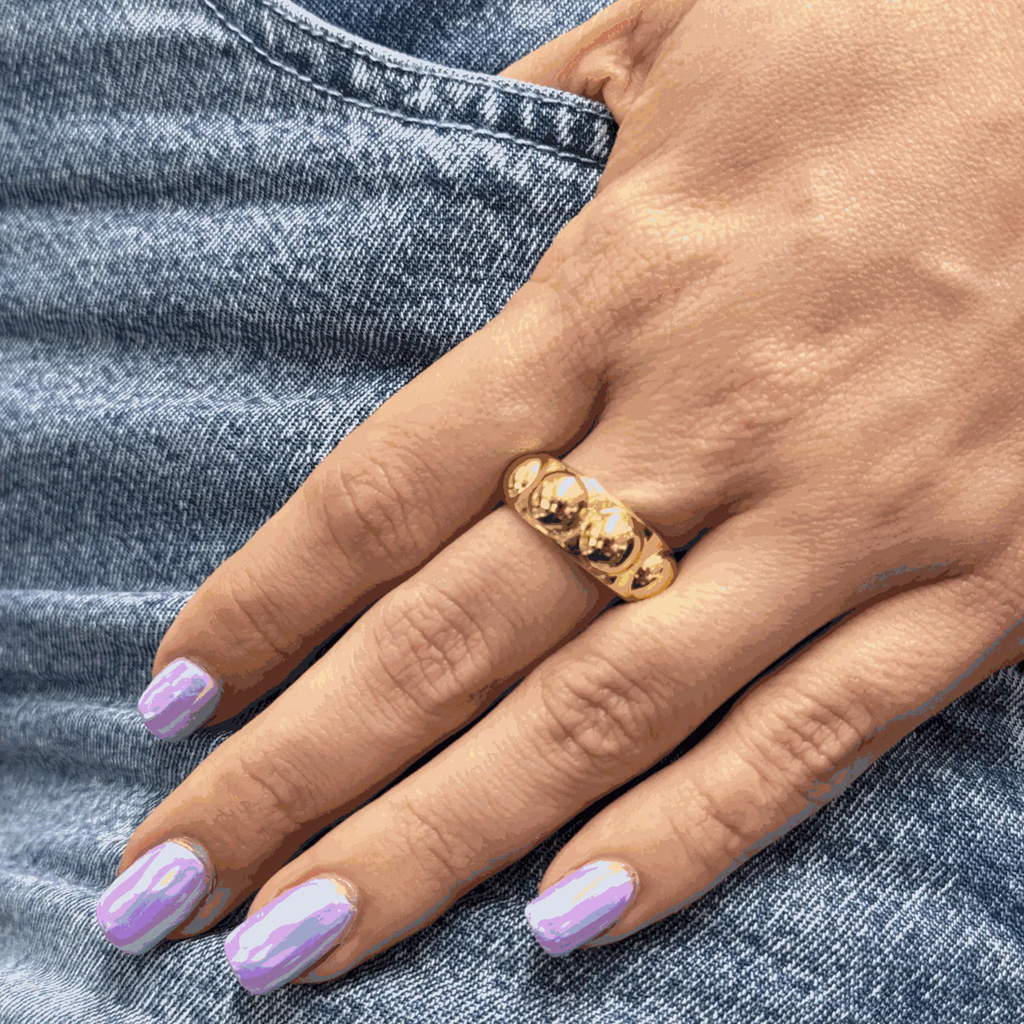 5517720 SPHERES GOLD RING