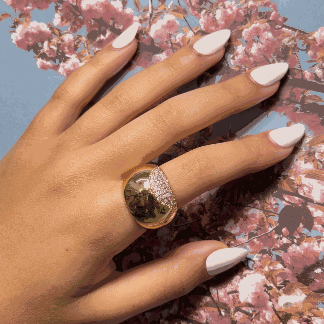 5518339 SHINE MIRROW GOLD RING