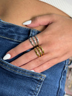 5517336 FASHION GOLD & SILVER RING