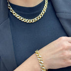 19798 SHINE CUBAN LINK SET