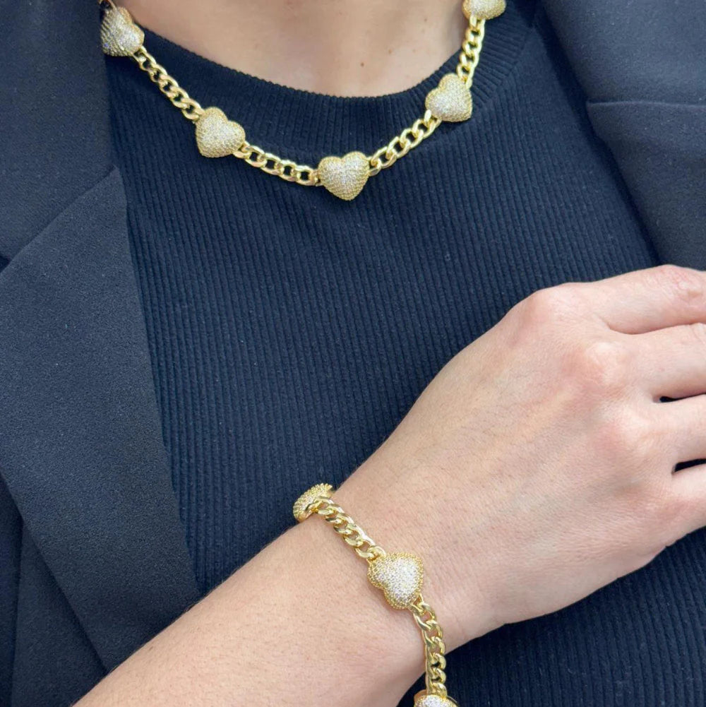 19567 CUBAN LINK CHAIN SHINE LOVE