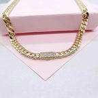 14k Gold Filled 6mm Monaco Link Necklace Chain