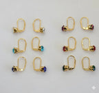 (1-1149-1) Laminado de Oro - Pendientes Multicolor - BGF