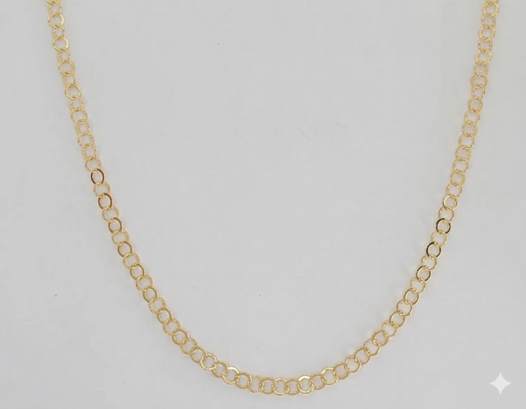 (1-1711) Cadena de eslabones abiertos de 3 mm laminada en oro - BGF