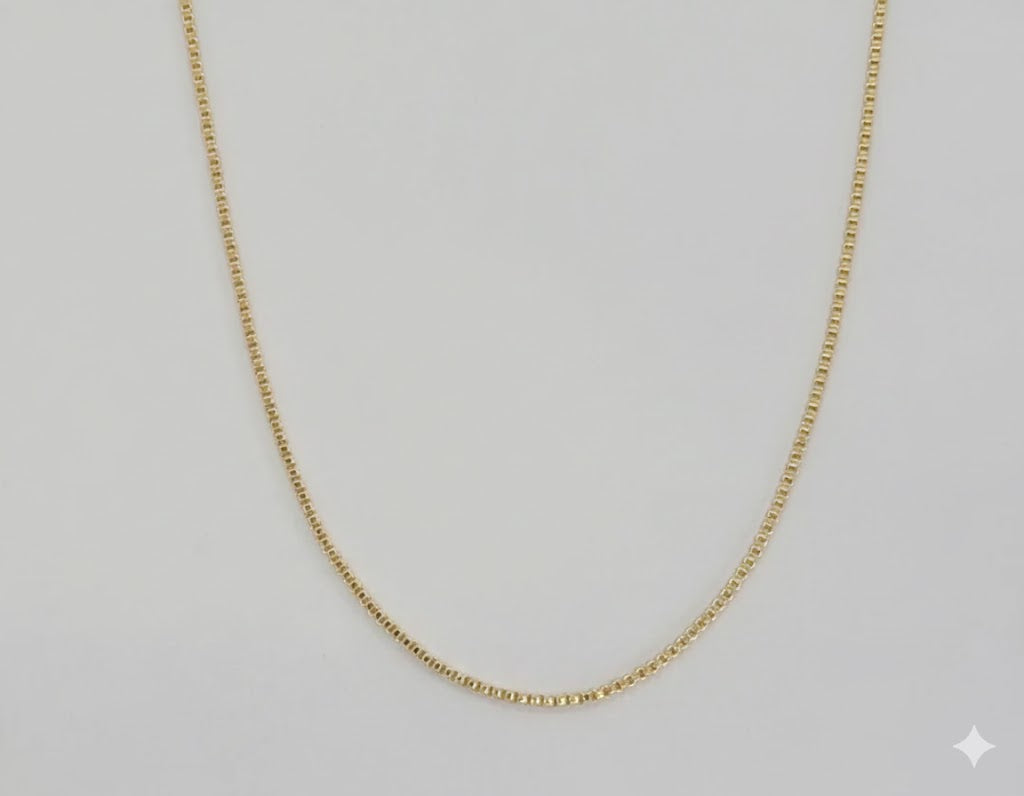 (1-1503-3) Cadena de eslabones de caja de 1,2 mm laminada en oro - BGF