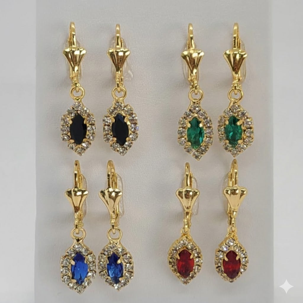 (1-1175-1) Laminado de Oro - Pendientes Largos - BGF