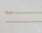 (1-1801) Laminado dorado - Cadena de eslabones Figaro alternativa de 2,5 mm - BGF