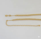 (1-6036) Collar de cuentas de 4 mm laminadas en oro - BGF