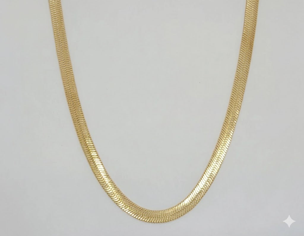 (1-1542) Cadena de eslabones de espiga laminada en oro de 5 mm - BGF