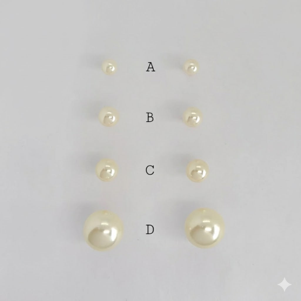 (1-1019-1) Pendientes de perla laminada en oro - BGF