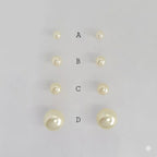 (1-1019-1) Pendientes de perla laminada en oro - BGF