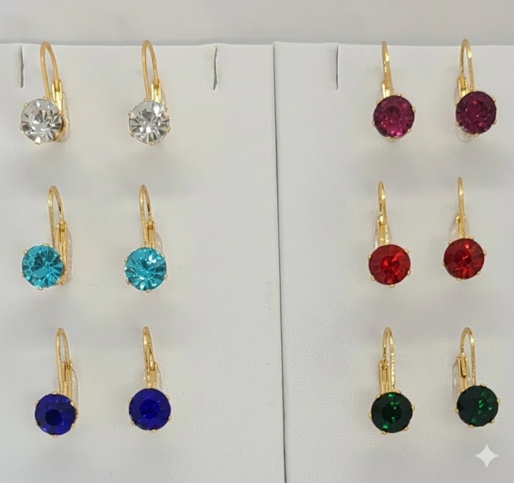 (1-1149-1) Laminado de Oro - Pendientes Multicolor - BGF