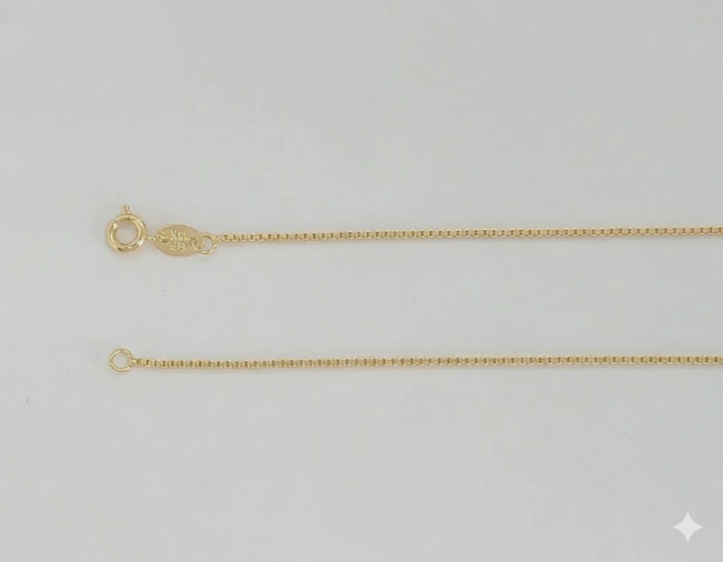 (1-1503-3) Cadena de eslabones de caja de 1,2 mm laminada en oro - BGF