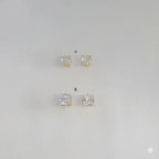 (1-1092) Pendientes de circonita laminada en oro - BGF