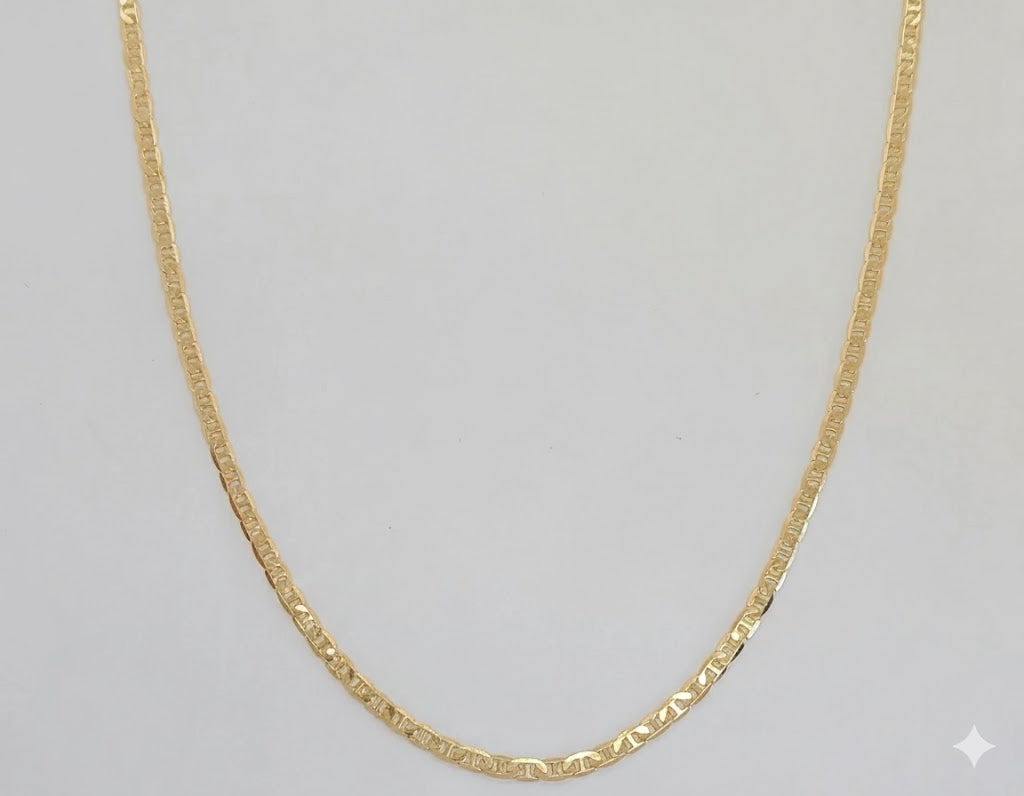 (1-1900) Cadena de eslabones marineros laminada en oro de 2,5 mm - BGF