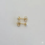 (1-1019) Pendientes de Perlas Laminadas en Oro - BGO