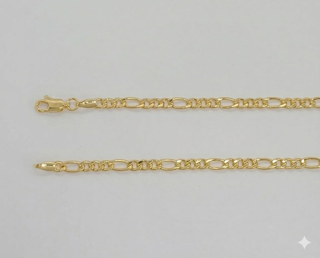 (1-1958) Laminado dorado - Cadena de eslabones Figaro de 4 mm - BGF