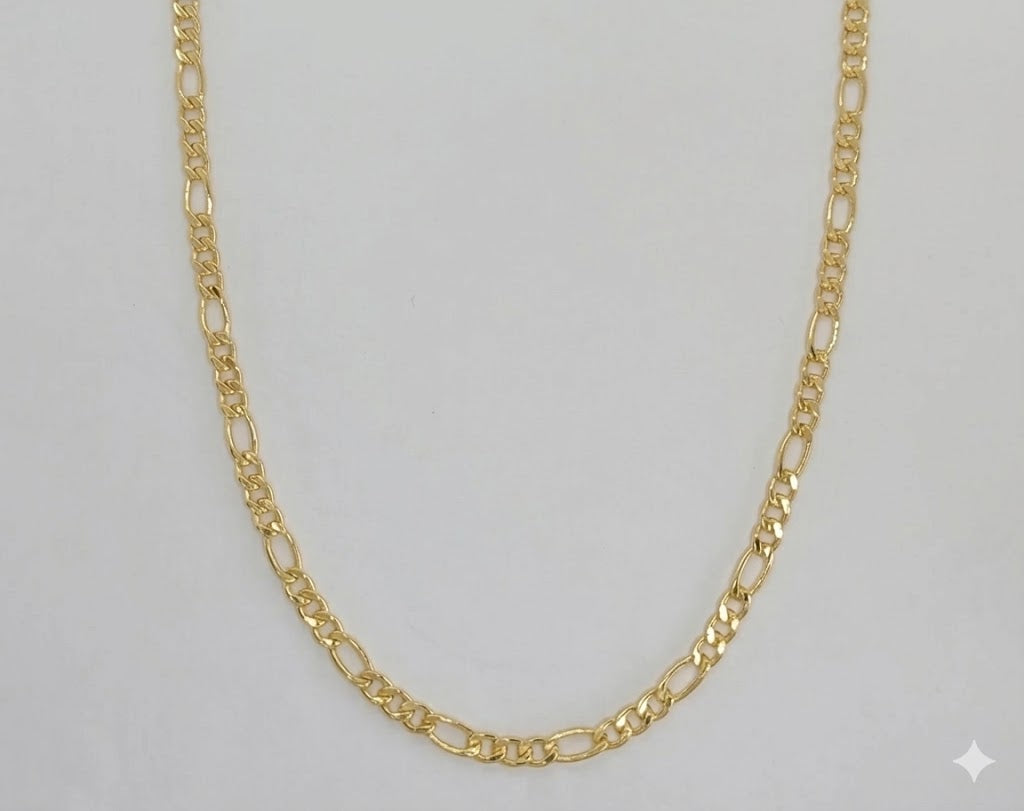 (1-1958) Laminado dorado - Cadena de eslabones Figaro de 4 mm - BGF