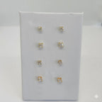 (1-1079) Pendientes de circonita laminada en oro - BGO