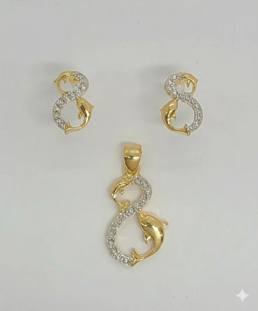 (1-6128) Laminado dorado - Juego Infinity Dolphins - BGF