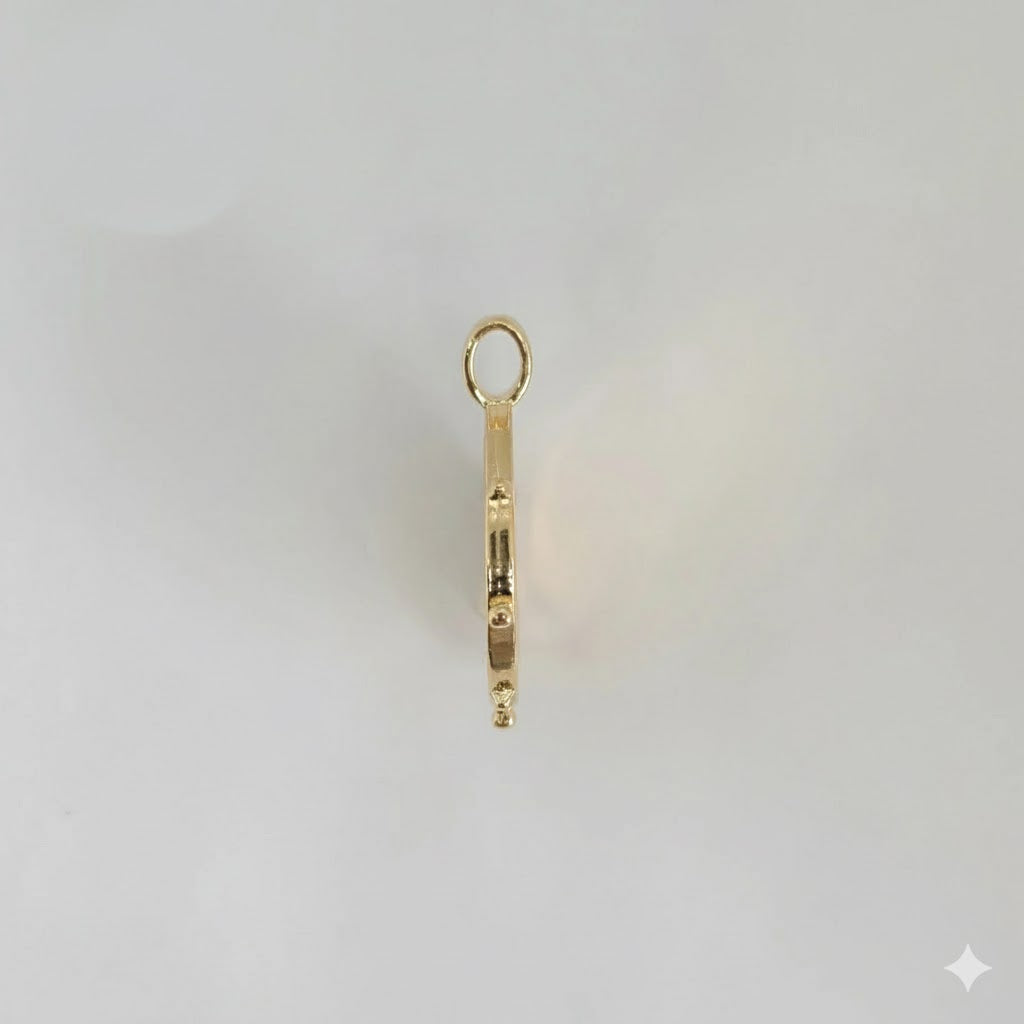 (1-2460-1) Laminado de oro - Colgantes de medalla gruesos - BGF