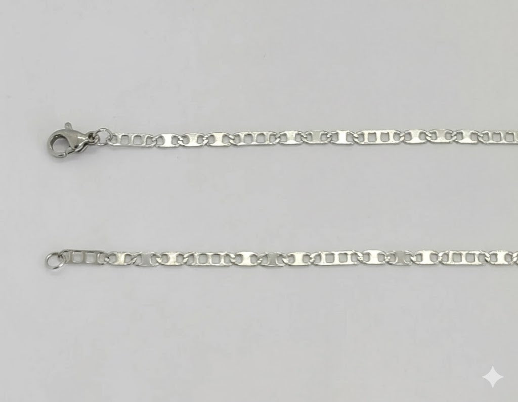 (4-3197) Stainless Steel - 3mm Alternative Flat Mariner Chain.