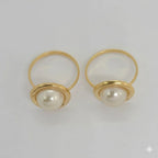 (1-3014-1) Anillo de perla laminado en oro - BGF