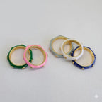 (1-3088) Gold Laminate - Enamel Colorful Ring - BGO