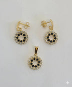 (1-6384) Laminado de oro - Conjunto de circón - BGF