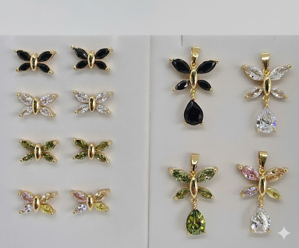 (1-6374) Laminado dorado - Juegos de mariposas - BGO