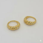 (4-0010-1) Stainless Steel - Twisted Dome Band Ring.