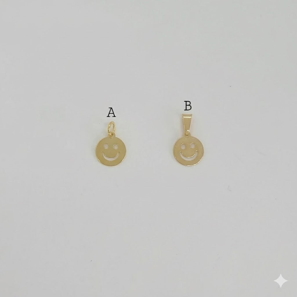 (1-2023-1) Laminado dorado - Colgantes de caritas felices - BGF