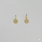 (1-2023-1) Laminado dorado - Colgantes de caritas felices - BGF