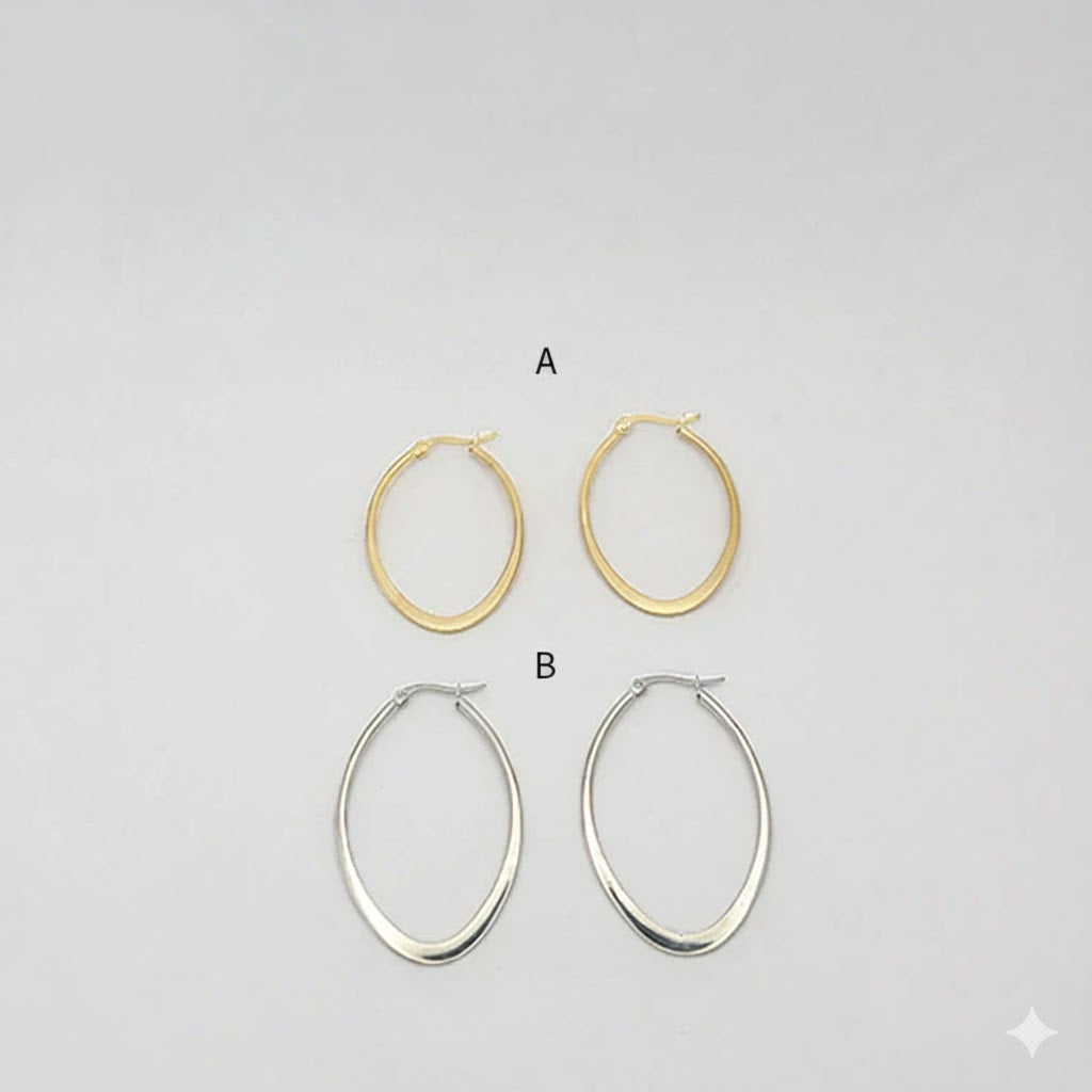 (4-2122) Stainless Steel - Plain Hoops.