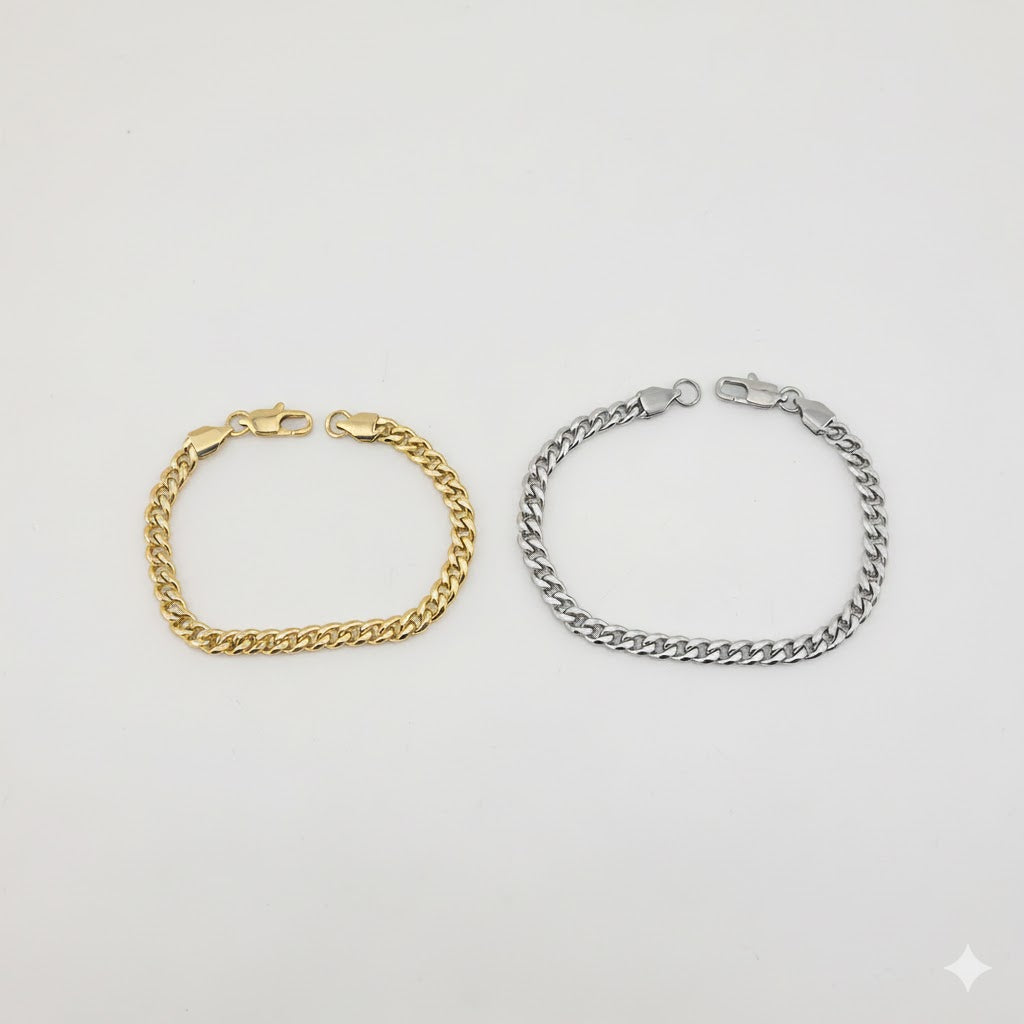 (4-4251) Stainless Steel - 5mm Curb Link Bracelet