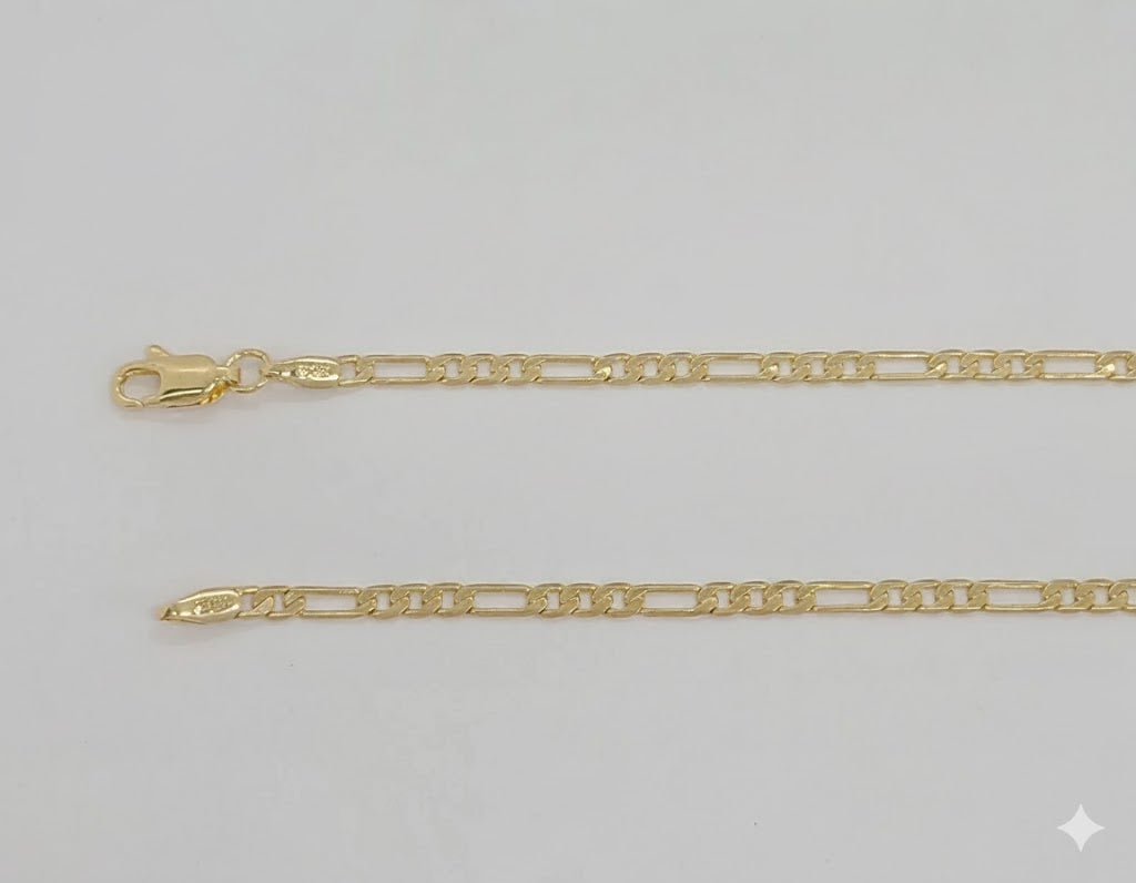 (1-1953) Laminado dorado - Cadena de eslabones Figaro de 3 mm - BGF