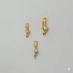 (1-2029) Laminado de oro - Colgantes de delfines - BGF