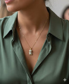 Dije de osito hinchado con circonita cúbica rellena de oro de 18 quilates, para cadenas y bisutería.