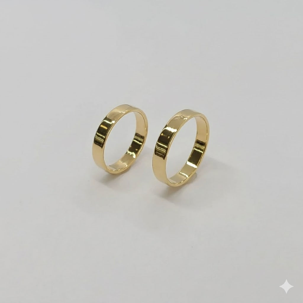 (1-3074) Gold Laminate - Classic Band Ring - BGF