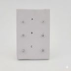 (4-2189) Stainless Steel - Round Zircon Stud Earrings.