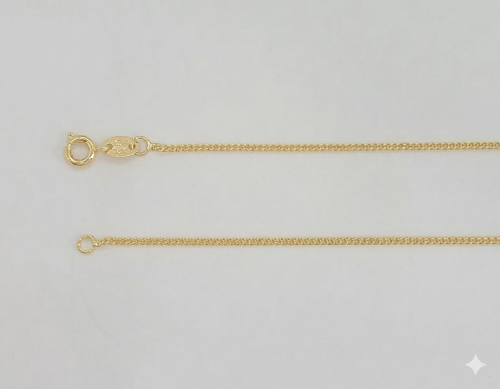 (1-1763) Cadena de eslabones curvos de 1,5 mm laminada en oro - BGF