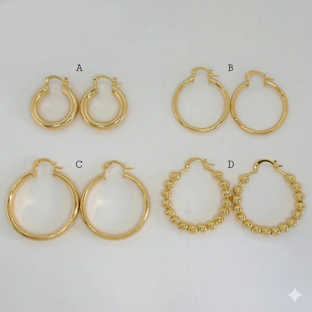 (1-2864) Aros Laminado Oro - BGO